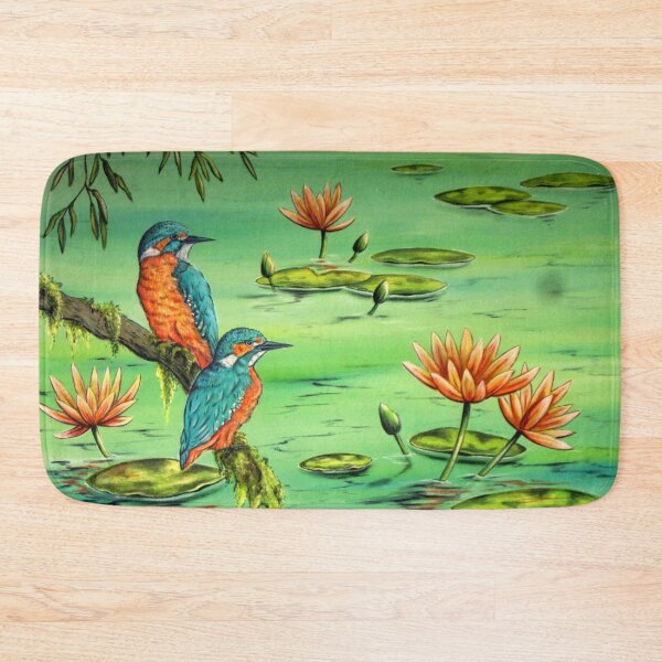 Item preview, Kingfishers at the water lily pond designed and sold by Naturzauber.