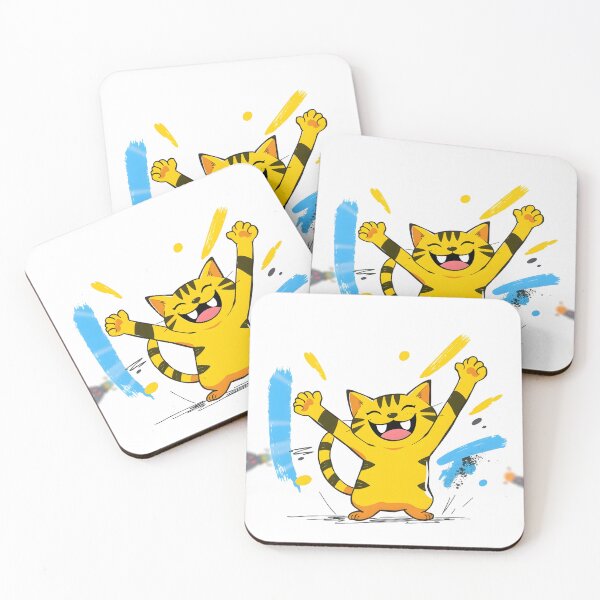 Item preview, Cartoon happy cat 1 designed and sold by disturbedrod.
