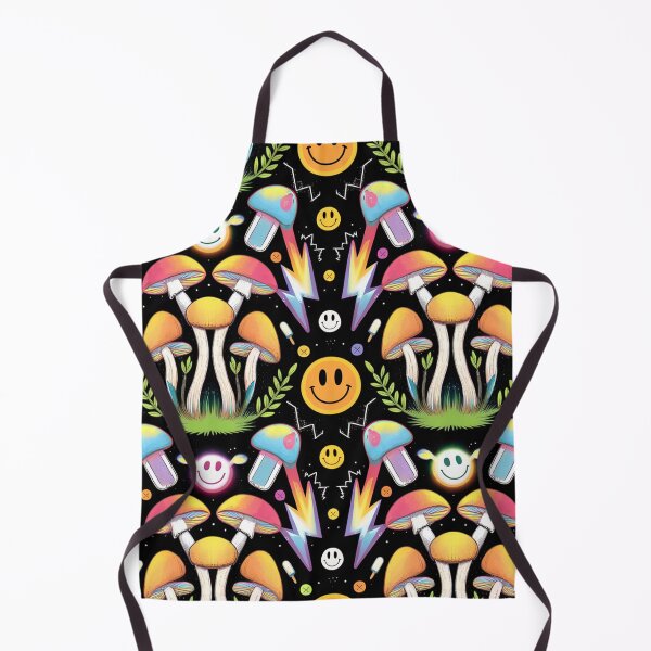 Item preview, Colorful Psychedelic Mushroom Pattern – Trippy Smile Design designed and sold by Mystikos Art.