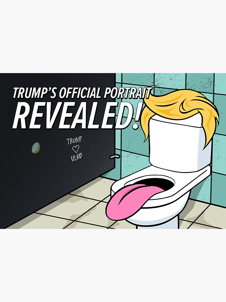 Thumbnail 3 of 3, Sticker, Donald Trump's "Official" Portrait Revealed! designed and sold by classicwfl.