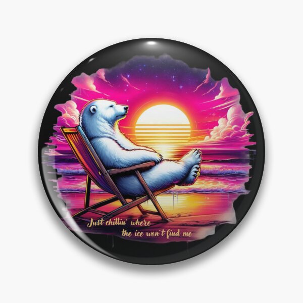 Item preview, Polar Bear Vacation, Just chillin' where the ice won't find me. Dreamy Fantasy Style Graphic Design designed and sold by GEM STYLE.