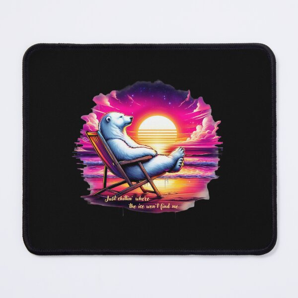 Item preview, Polar Bear Vacation, Just chillin' where the ice won't find me. Dreamy Fantasy Style Graphic Design designed and sold by GEM STYLE.