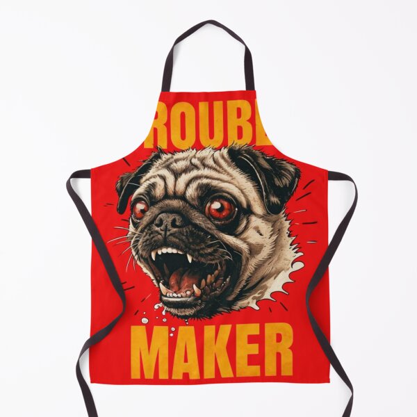 Item preview, Trouble Maker – Fierce Pug Attitude designed and sold by Pug Life Prints.