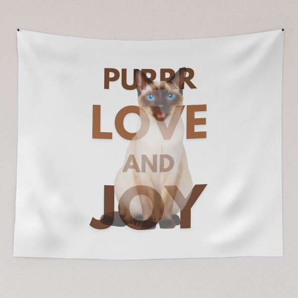 Aperçu de l'œuvre Purrr Love and Joy – Adorable motif de chat siamois créée et vendue par Fredster1966.