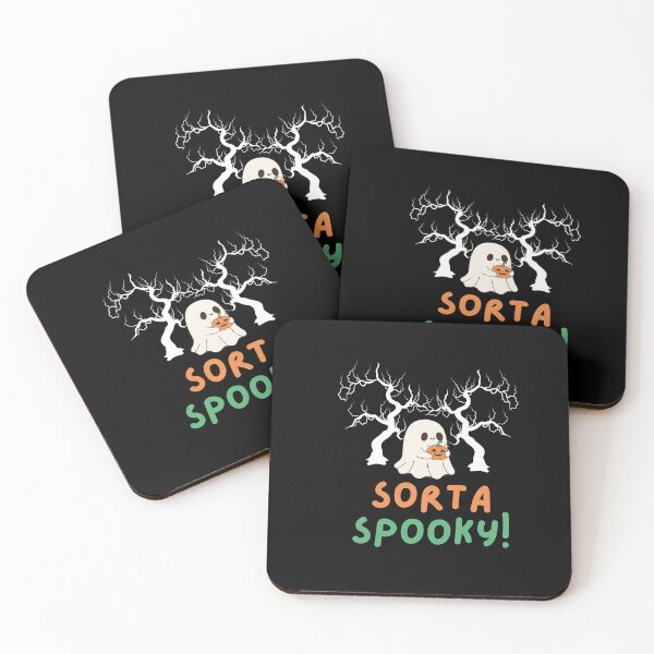 Item preview, Sorta Spooky Cute Ghost with Pumpkin | Halloween Kawaii Design designed and sold by Basma Store.