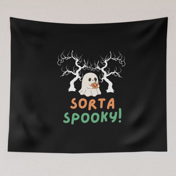 Item preview, Sorta Spooky Cute Ghost with Pumpkin | Halloween Kawaii Design designed and sold by Basma Store.