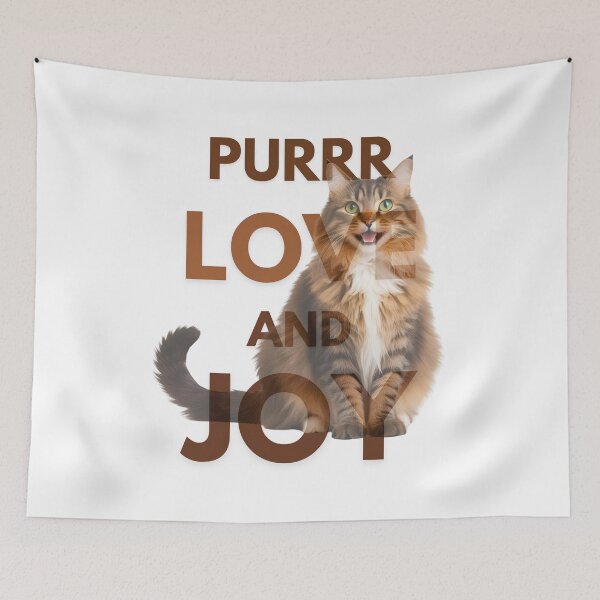 Aperçu de l'œuvre Purrr Love and Joy – Adorable chat domestique à poil long américain créée et vendue par Fredster1966.