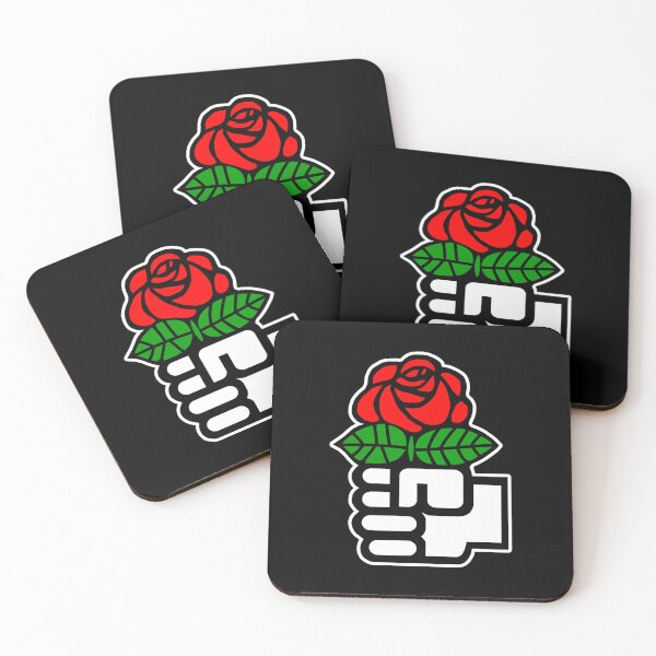 Item preview, Socialist Rose (Black Background) designed and sold by Good-Looking Corpse.