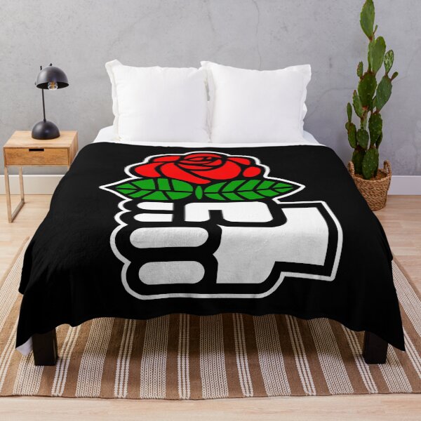 Item preview, Socialist Rose (Black Background) designed and sold by Good-Looking Corpse.