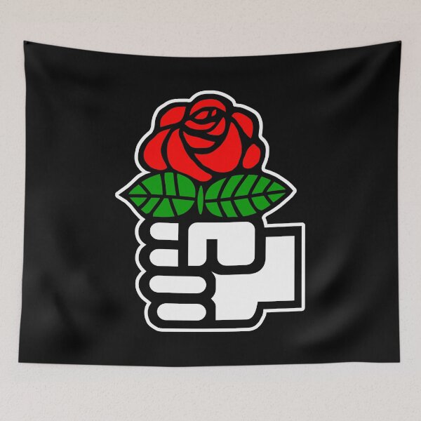 Item preview, Socialist Rose (Black Background) designed and sold by Good-Looking Corpse.