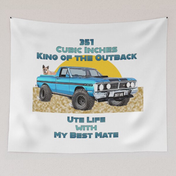 Item preview, 351 Cubic Inches - King of the Outback Ute Life with My Best Mate designed and sold by Michael van der Hoorn.