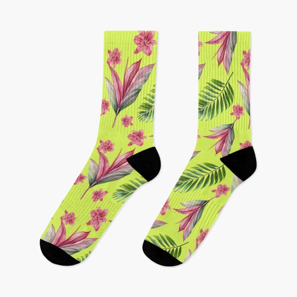 Item preview, Pink hibiscus and tropical leaves designed and sold by Topmel.