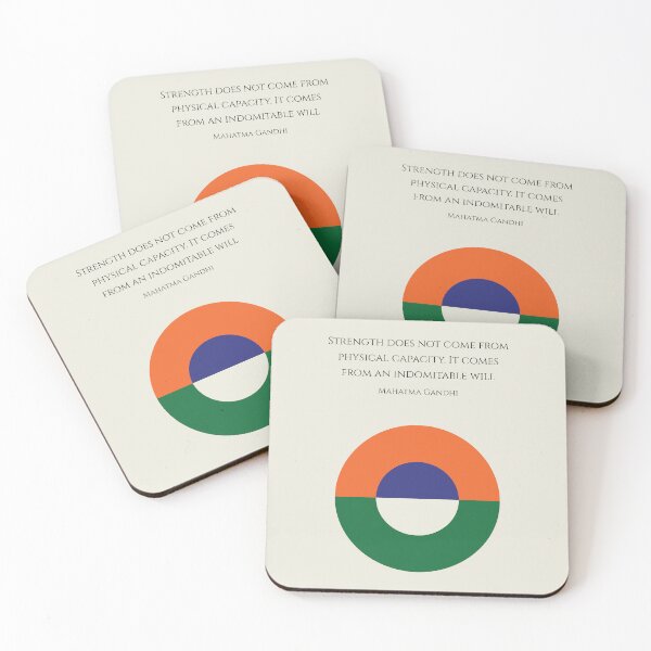 Item preview, Indomitable Will Mahatma Gandhi Quote India Peace designed and sold by kakarikihill.