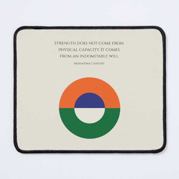 Item preview, Indomitable Will Mahatma Gandhi Quote India Peace designed and sold by kakarikihill.