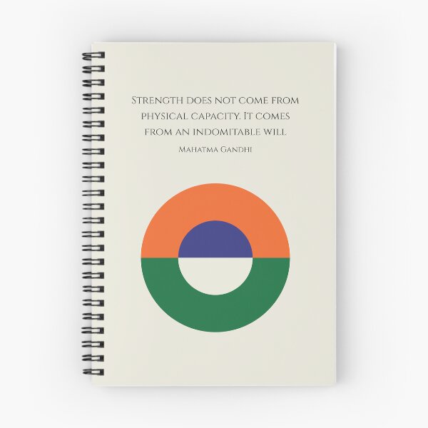 Item preview, Indomitable Will Mahatma Gandhi Quote India Peace designed and sold by kakarikihill.