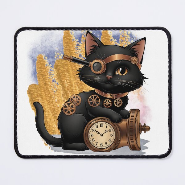 Item preview, Steampunk Timekeeper Cat and Master Time Traveler designed and sold by ChenEngEng.