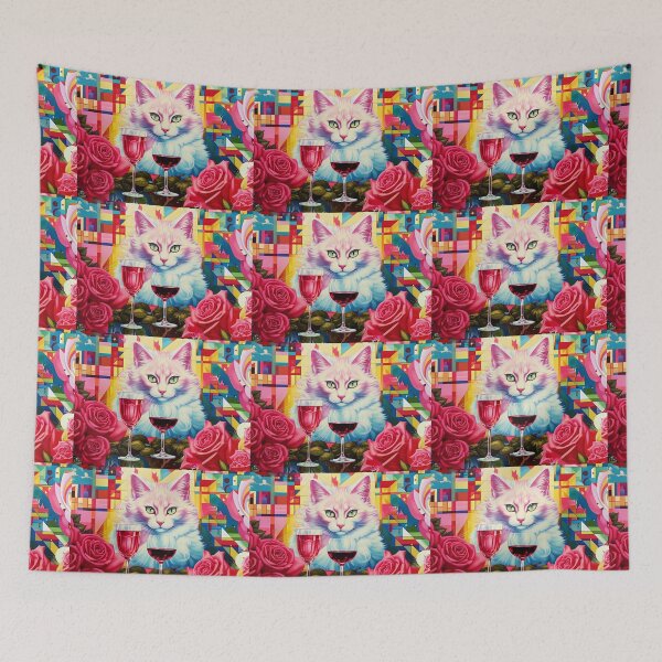 Item preview, Cat angel among roses. designed and sold by Natalia-Vlad.