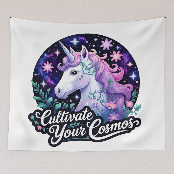 Item preview, Cultivate Your Cosmos – Interstellar Garden Unicorn designed and sold by zoughlal.