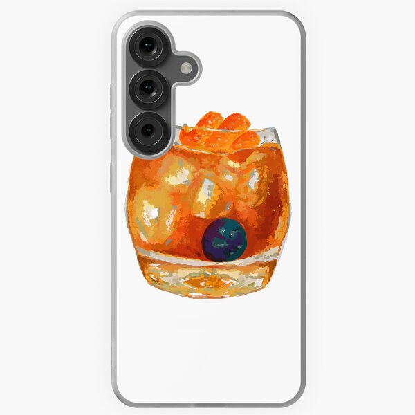 Item preview, Hand-painted Watercolor Iced Blueberry Orange Old Fashioned  designed and sold by KLongMakes.