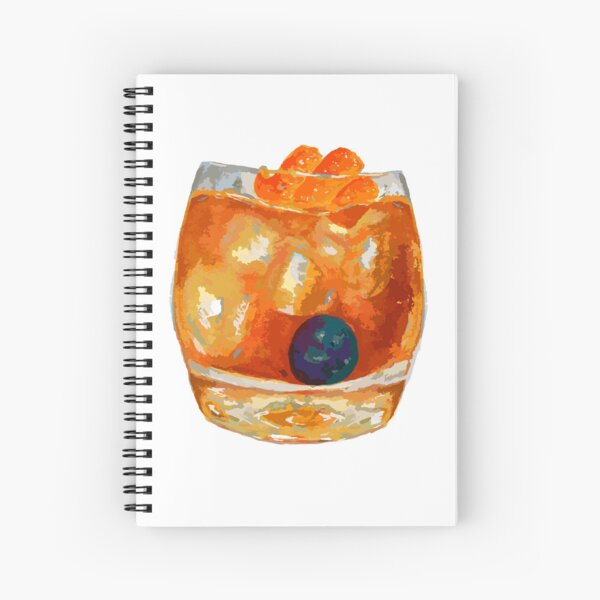 Item preview, Hand-painted Watercolor Iced Blueberry Orange Old Fashioned  designed and sold by KLongMakes.
