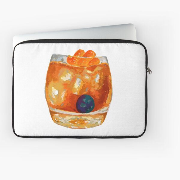 Item preview, Hand-painted Watercolor Iced Blueberry Orange Old Fashioned  designed and sold by KLongMakes.