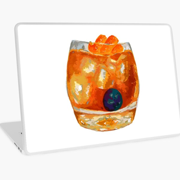 Item preview, Hand-painted Watercolor Iced Blueberry Orange Old Fashioned  designed and sold by KLongMakes.