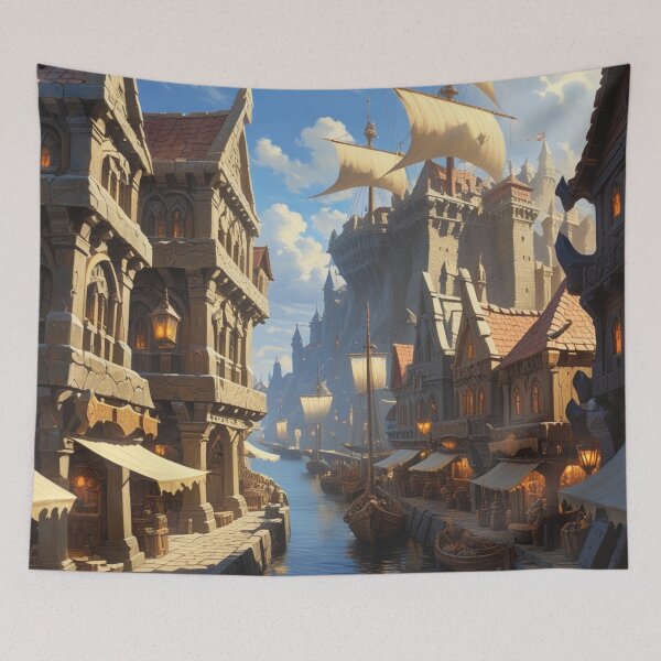 Item preview, The Great Dwarven Port: Gateway to the Mountains designed and sold by novmasao.