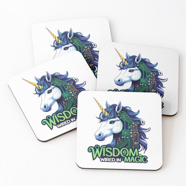 Item preview, Wisdom Wired in Magic – Tech Oracle Unicorn designed and sold by zoughlal.
