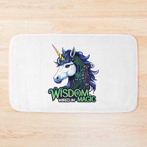 Item preview, Wisdom Wired in Magic – Tech Oracle Unicorn designed and sold by zoughlal.