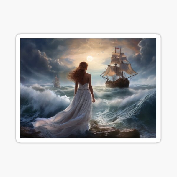 Item preview, Watching a Ship Sailing In on Rough Seas designed and sold by Kathy Weaver.