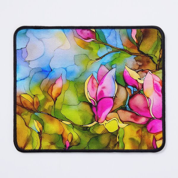 Item preview, Pink magnolia flowers watercolor designed and sold by Travelways.