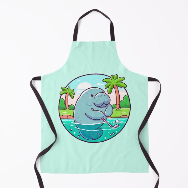 Item preview, Manatee Playing Golf designed and sold by Ghost on Toast.