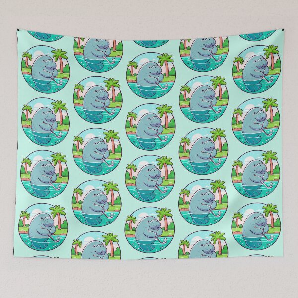 Item preview, Manatee Playing Golf designed and sold by Ghost on Toast.