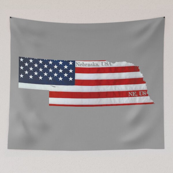 Item preview, American Flag Over Nebraska Design designed and sold by PhilbonianDezin.