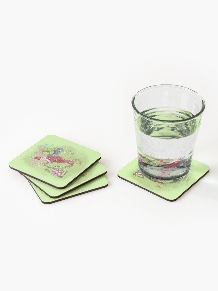 Thumbnail 2 of 5, Coasters (Set of 4), Genius Gnome Fairy™ designed and sold by TeelieTurner.