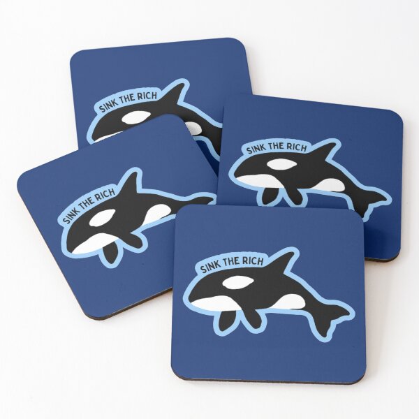 Item preview, Sink the Rich Anti-Capitalist Orca designed and sold by PlutonicPrints.