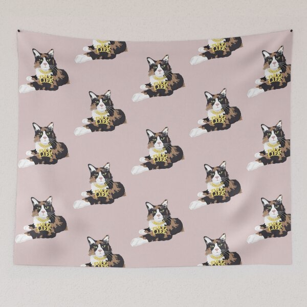 Item preview, Calico Cat in "Thug Life" Chain - Pink designed and sold by stubiedoodles.