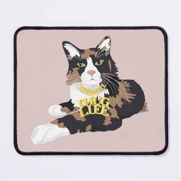 Item preview, Calico Cat in "Thug Life" Chain - Pink designed and sold by stubiedoodles.