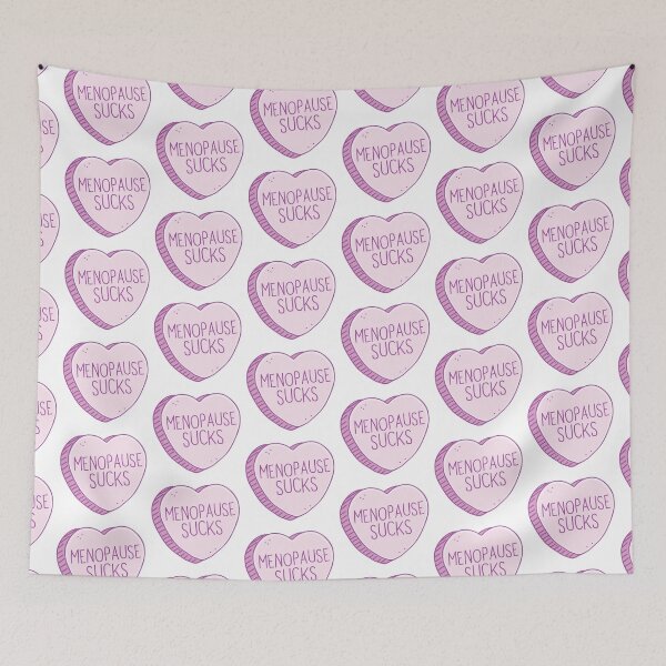 Item preview, Menopause sucks! on pink candy heart designed and sold by jazzydevil.