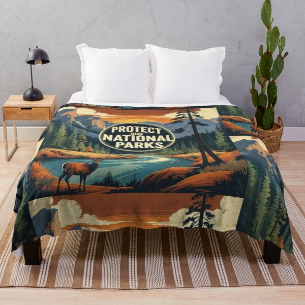 Item preview, Protect Our National Parks – Retro Nature Conservation Poster designed and sold by OPURA.