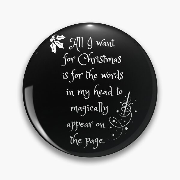 Item preview, Christmas Writer - Magic Words - White on Black designed and sold by HolidayWriter.