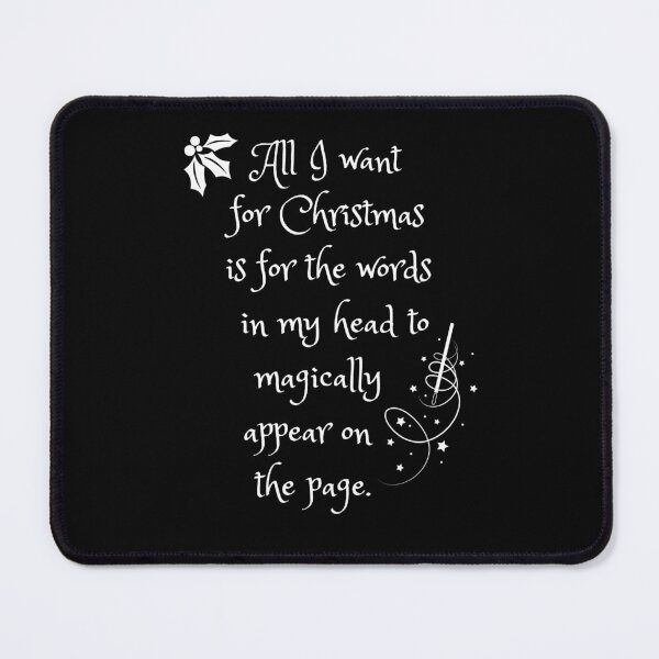 Item preview, Christmas Writer - Magic Words - White on Black designed and sold by HolidayWriter.