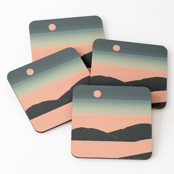 Item preview, Minimalist Surreal Landscape Under a Peach Moon designed and sold by MVXX.