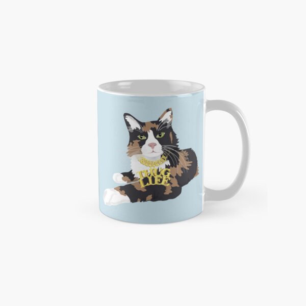 Item preview, Calico Cat in "Thug Life" Chain - Blue designed and sold by stubiedoodles.
