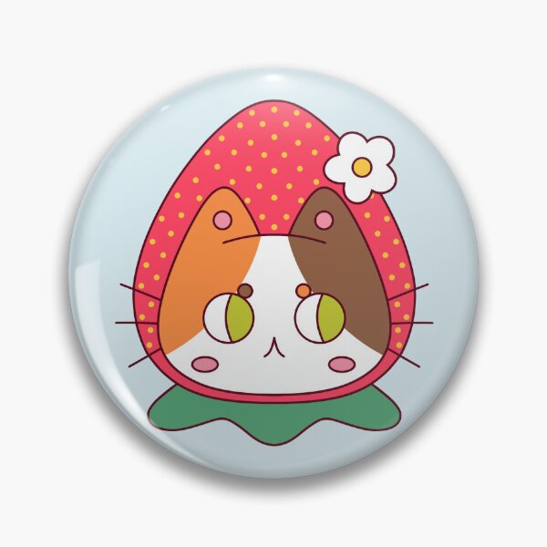 Item preview, Strawberry Cat Head designed and sold by artbycolby.