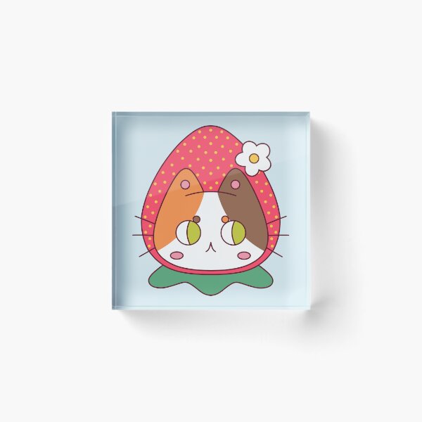 Item preview, Strawberry Cat Head designed and sold by artbycolby.