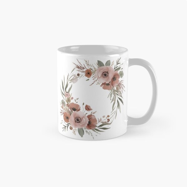 Item preview, Boho Watercolor Floral Wreath T-Shirt – Elegant Wildflower Design, Minimalist Fashion designed and sold by AdaMerch.