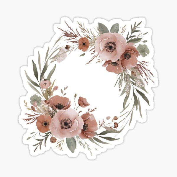 Item preview, Boho Watercolor Floral Wreath T-Shirt – Elegant Wildflower Design, Minimalist Fashion designed and sold by AdaMerch.