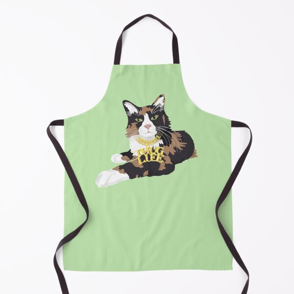 Item preview, Calico Cat in "Thug Life" Chain - Green designed and sold by stubiedoodles.