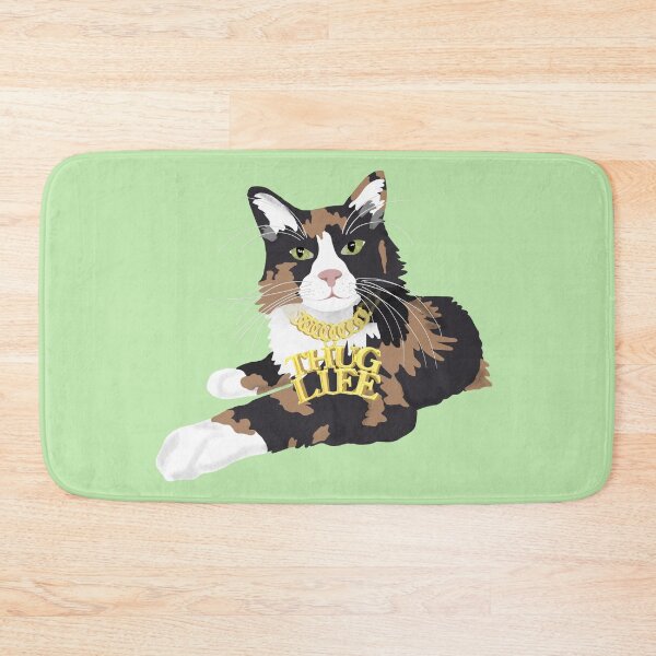 Item preview, Calico Cat in "Thug Life" Chain - Green designed and sold by stubiedoodles.